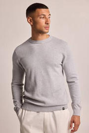 thumbnail: America Today fijngebreide pullover Keith  light grey melange