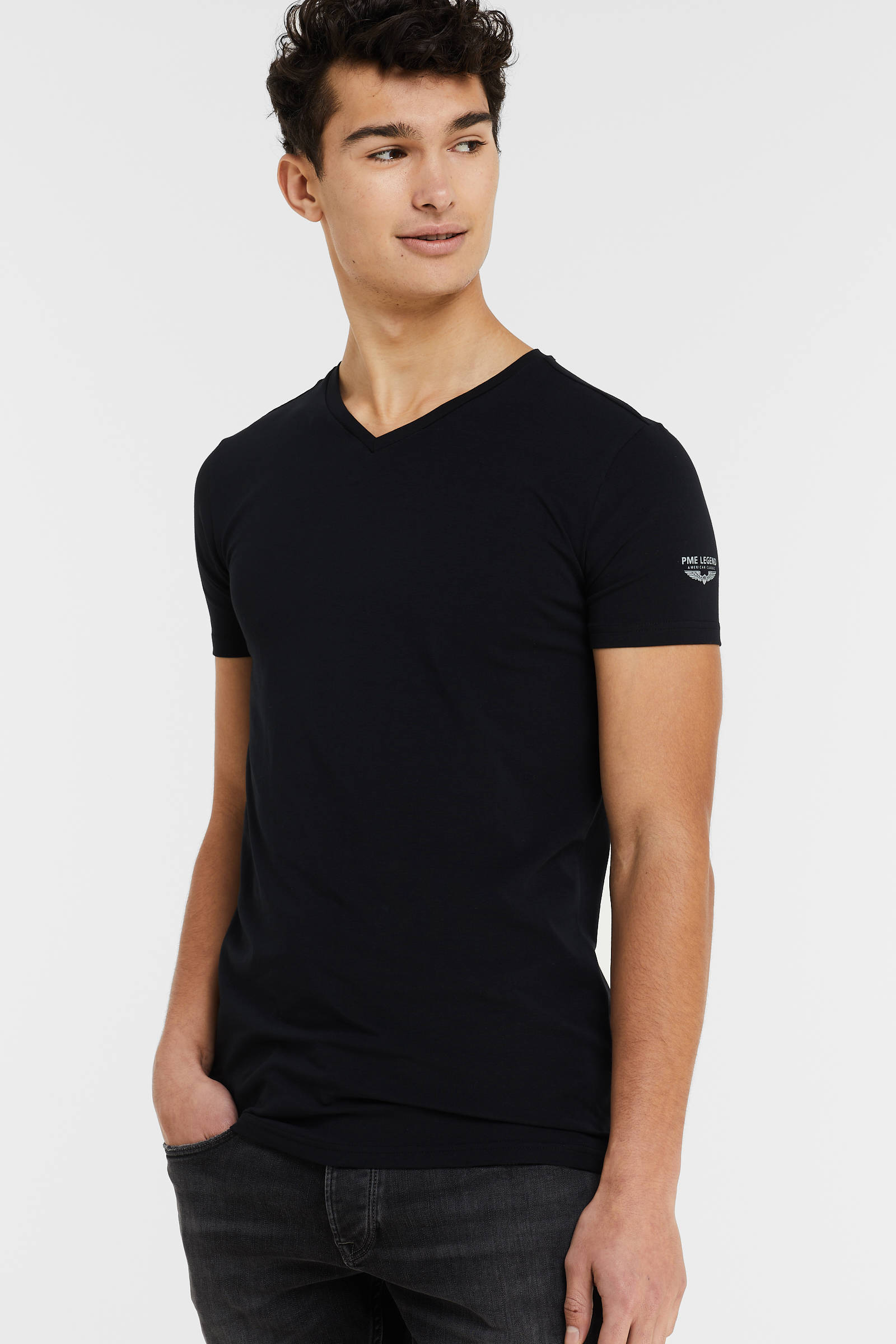 Basic zwart shirt online heren