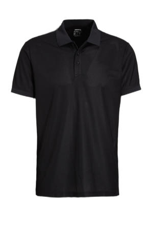 regular fit polo Core Unify van gerecycled polyester zwart