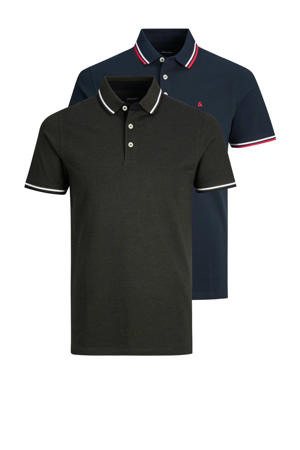 regular polo donkerblauw / donkergroen - (set van 2)