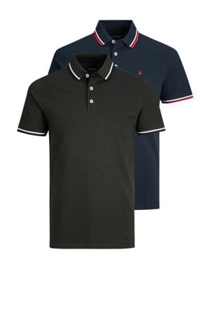 regular polo donkerblauw / donkergroen - (set van 2)