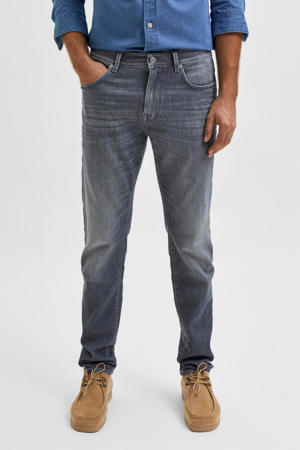 slim fit jeans SLHLEON grijs