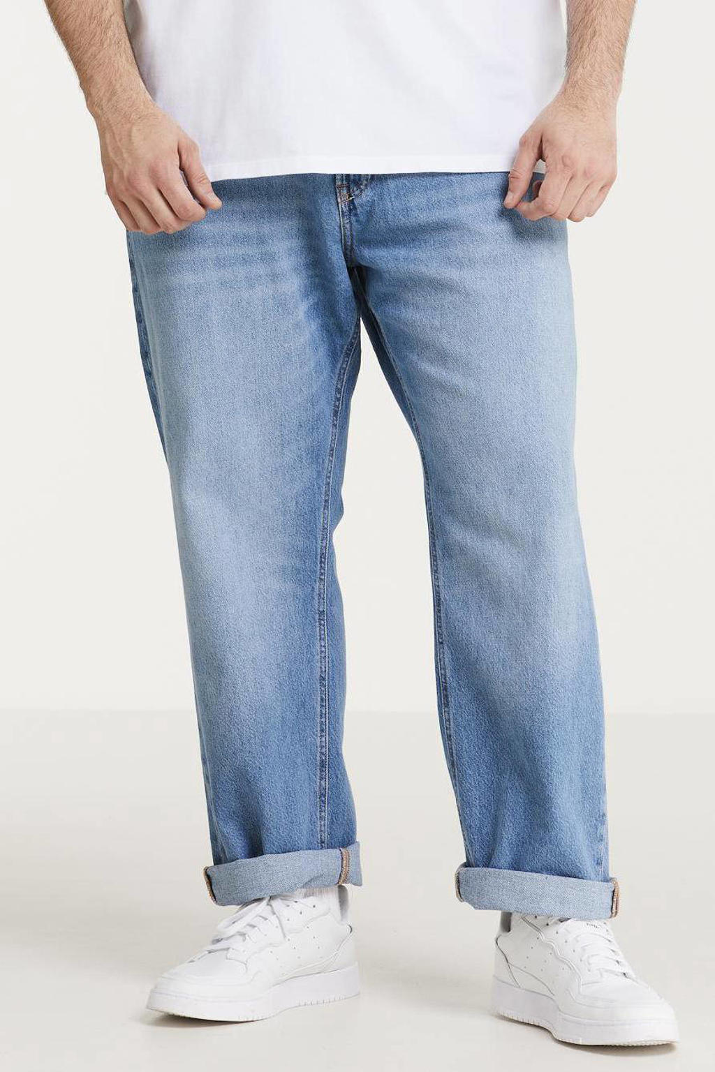 JACK & JONES PLUS SIZE regular fit jeans JJIMIKE JJORIGINAL  Plus Size blauw