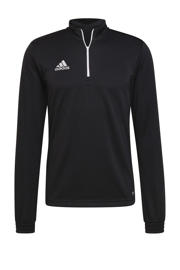 thumbnail: Zwarte heren adidas Performance Senior sportsweater van polyester met logo dessin, lange mouwen en opstaande kraag