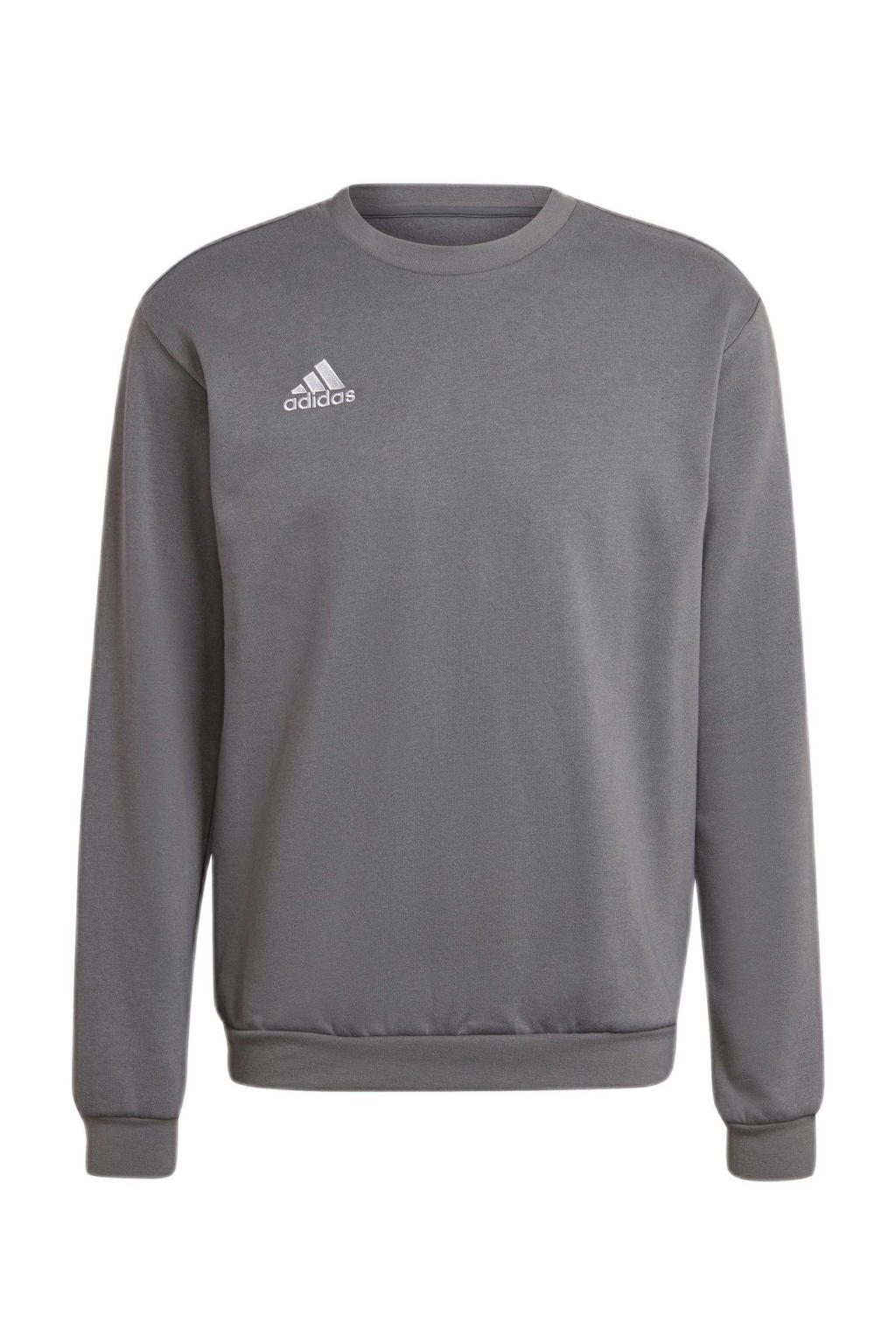 Grijze heren adidas Performance Senior sportsweater van katoen met logo dessin, lange mouwen en ronde hals