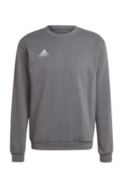 thumbnail: Grijze heren adidas Performance Senior sportsweater van katoen met logo dessin, lange mouwen en ronde hals