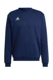 thumbnail: Donkerblauwe heren adidas Performance Senior sportsweater van katoen met logo dessin, lange mouwen en ronde hals