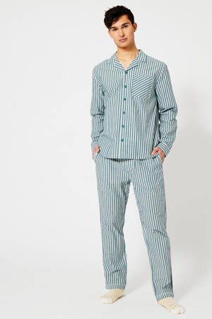 gestreepte pyjamabroek Lake blauw/wit
