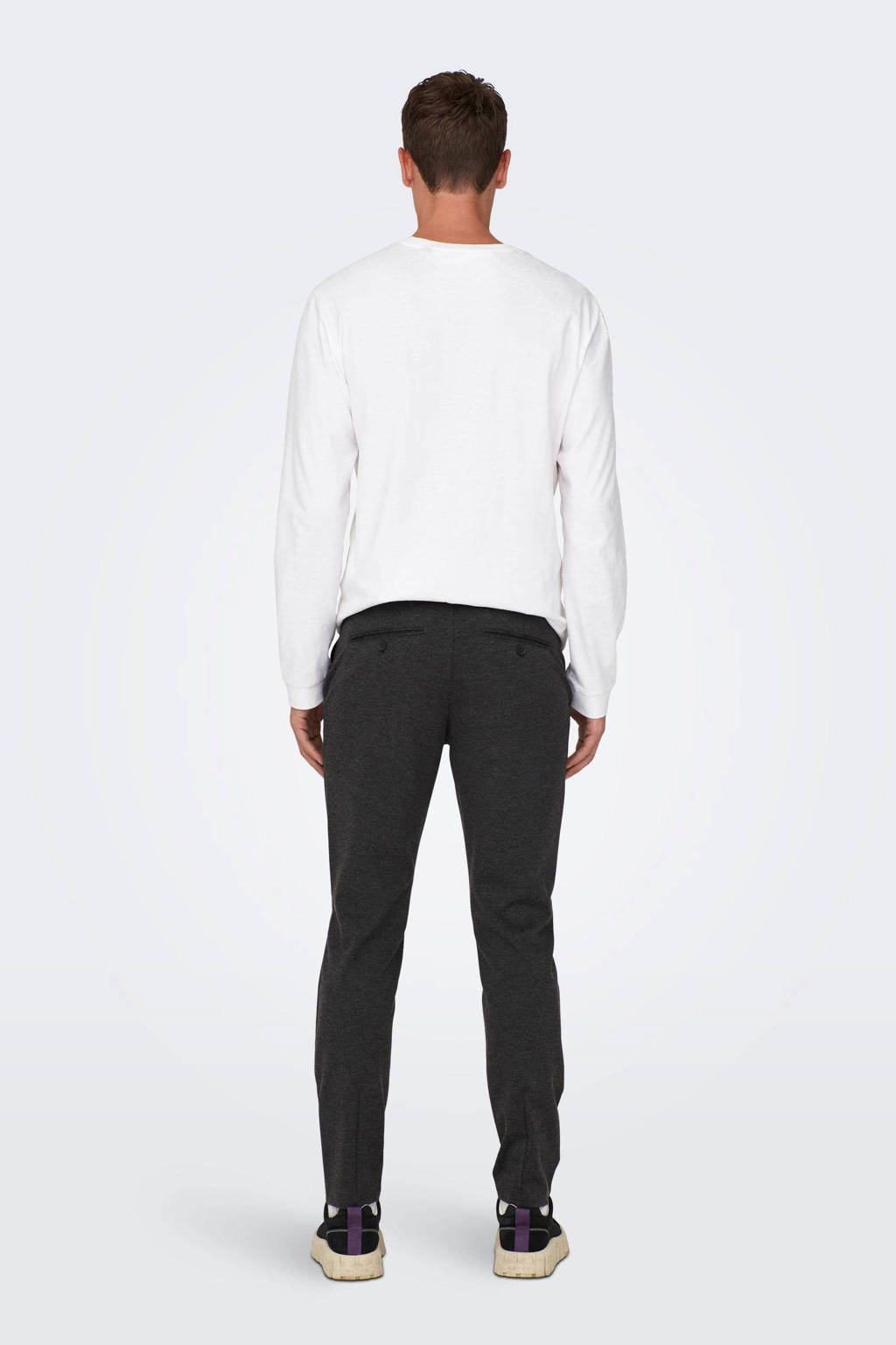 ONLY & SONS tapered fit chino ONSMARK dark grey melange