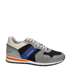   suède sneakers grijs/multi