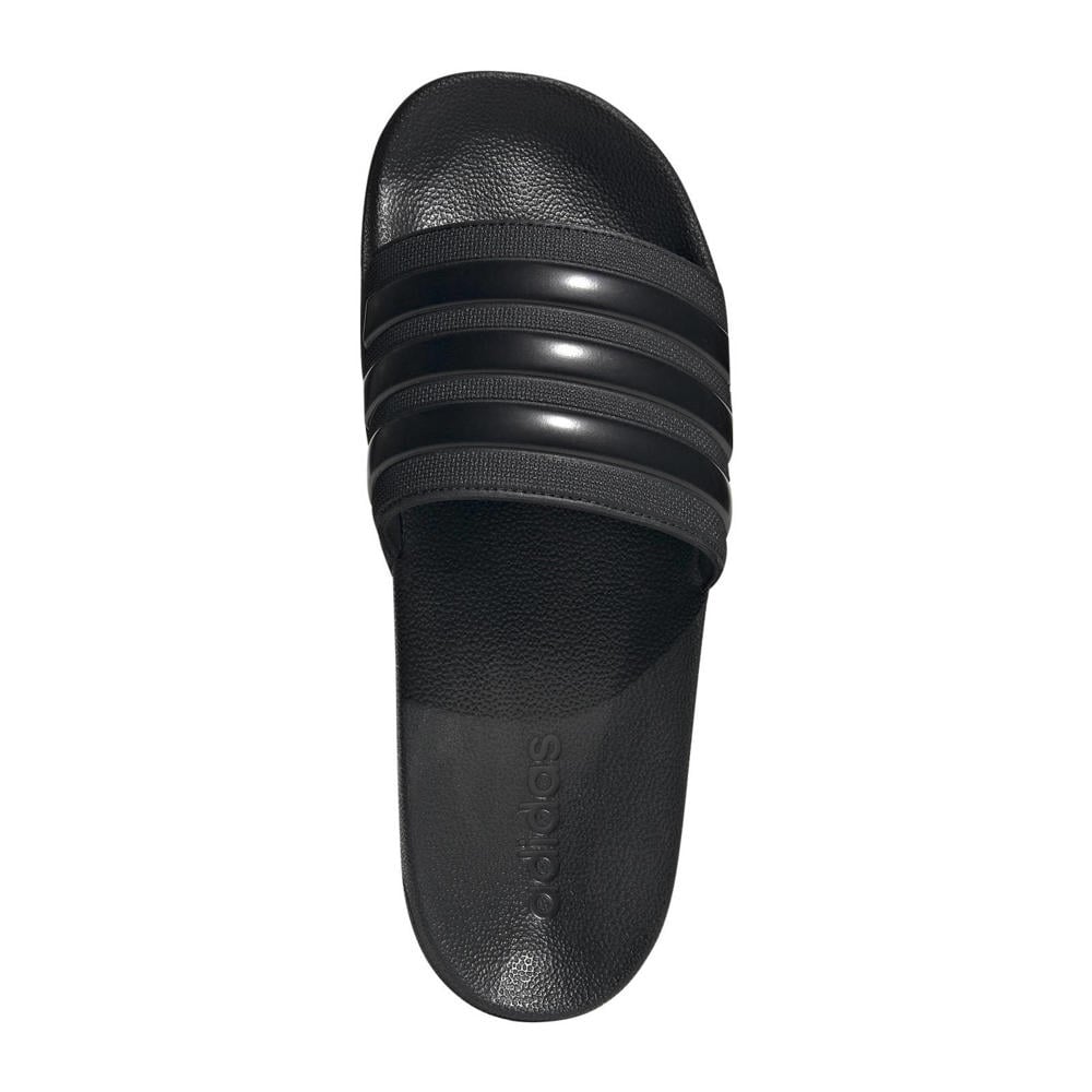 Zwarte unisex adidas Performance Adilette Shower badslippers Adilette Shower van rubber met logo
