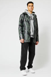 thumbnail: Groene heren America Today zomerjas van polyester met camouflageprint, capuchon en rits- en drukknoopsluiting