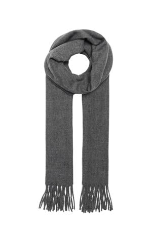 sjaal ONSCALO met franjes grijs