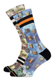 thumbnail: XPOOOS giftbox sokken met all-over print - set van 2 multi