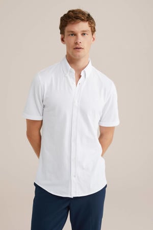 slim fit overhemd wit