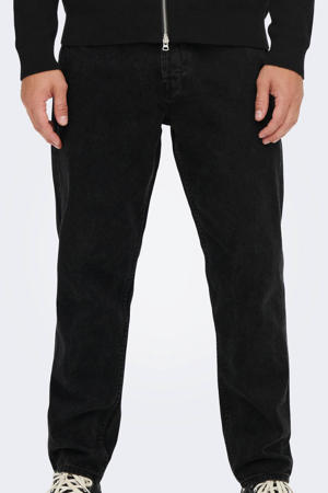 tapered fit jeans 2962  black denim