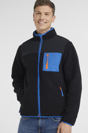 teddy fleece vest zwart
