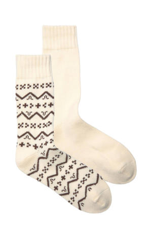 sokken JACPATTERN - set van 2 ecru