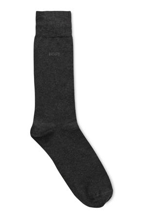 sokken met logo - set van 2 antraciet