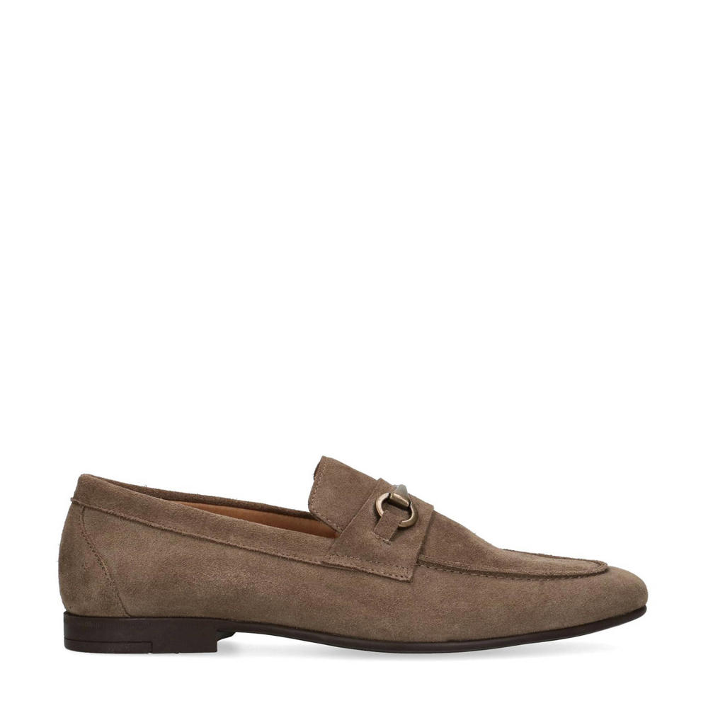 Taupe heren Manfield suede instapper 