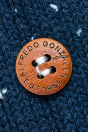 thumbnail: Alfredo Gonzales huissokken Speckled Cotton donkerblauw