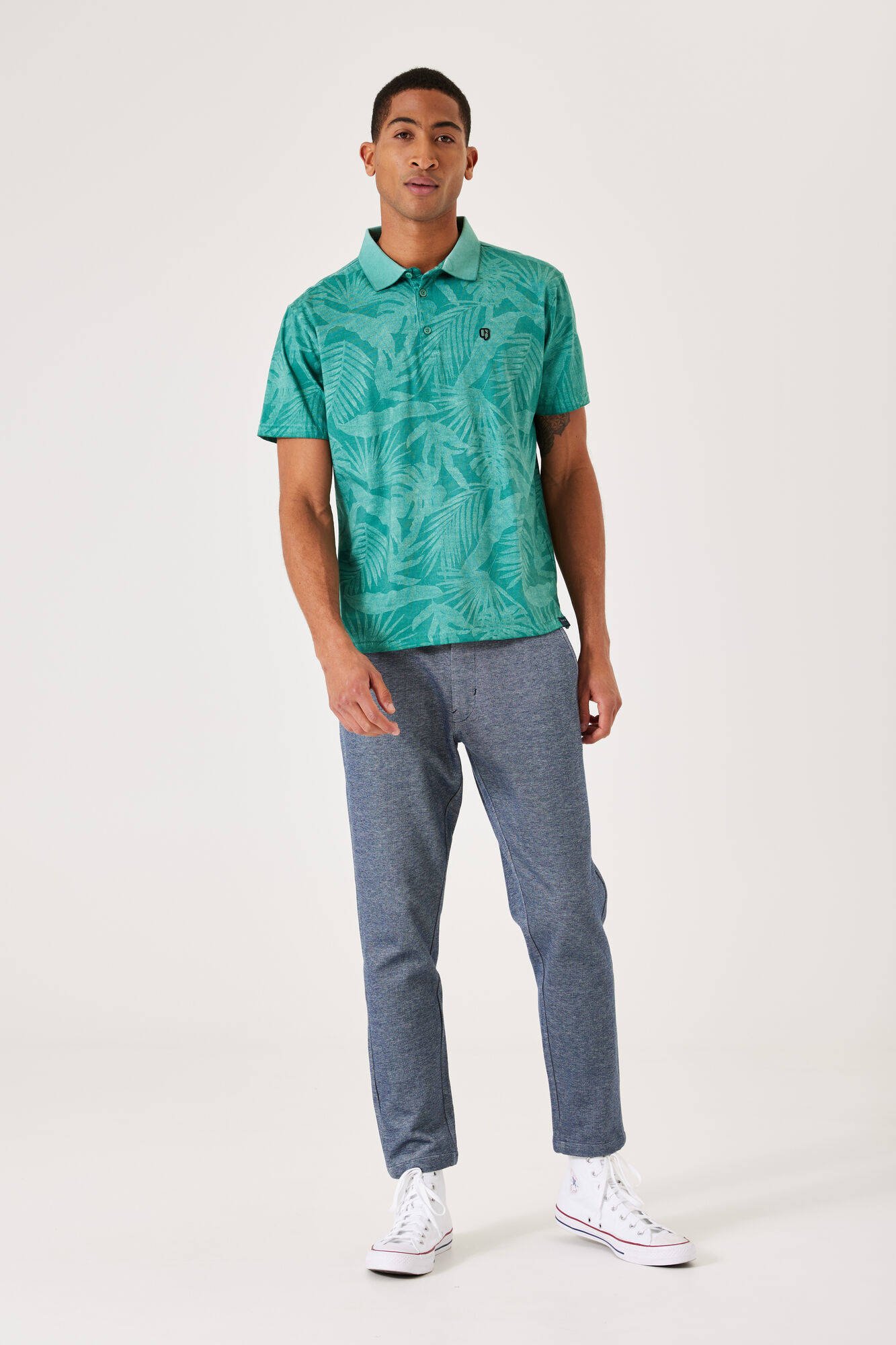 Garcia polo met all over print seafoam Union River