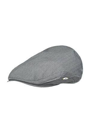 flatcap met pinstripe grijsblauw