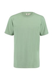 thumbnail: Groene heren America Today T-shirt van katoen met effen, korte mouwen en ronde hals