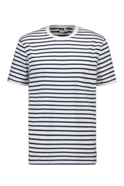 thumbnail: Blauwe heren America Today gestreept regular fit T-shirt van katoen met korte mouwen en ronde hals