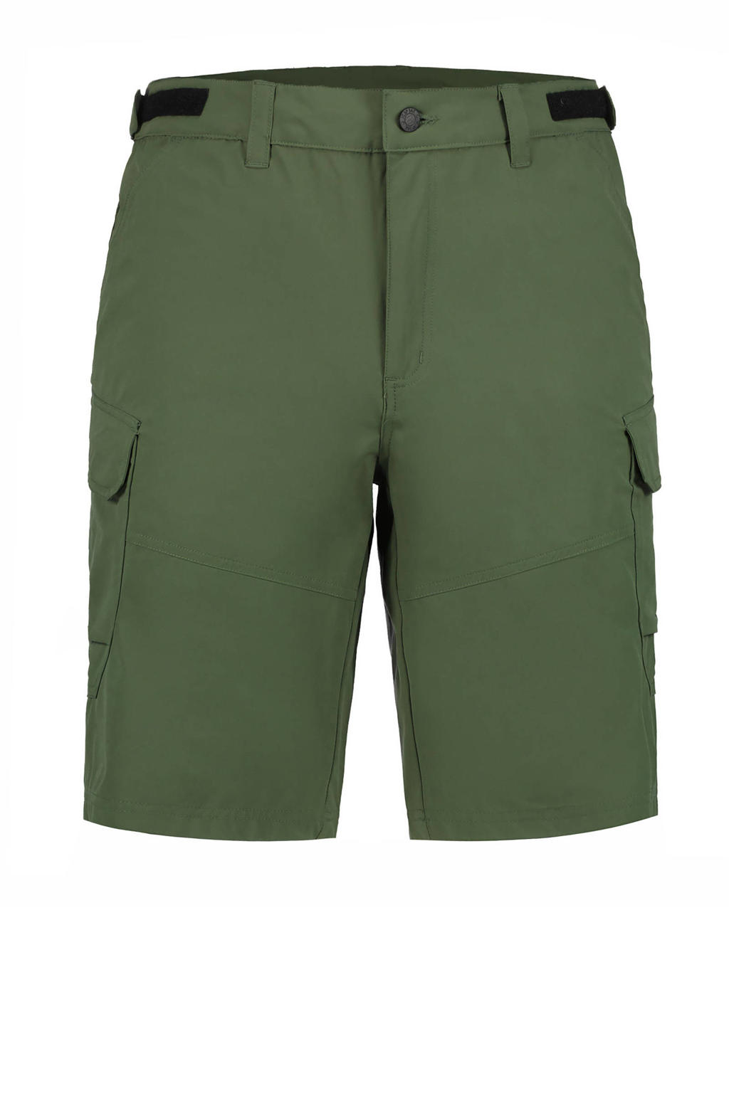 Groene heren Icepeak short Braswell van polyester met regular fit, regular waist en rits- en knoopsluiting