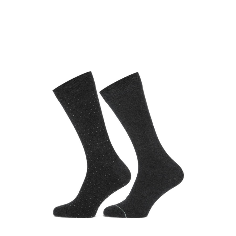 Marcmarcs sokken Alex met print - set van 2 antraciet