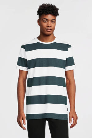 gestreept T-shirt van biologisch katoen off white
