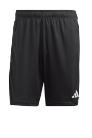 thumbnail: Zwart en witte heren adidas Performance Senior sportshort Tiro 23 van polyester met elastische tailleband met koord