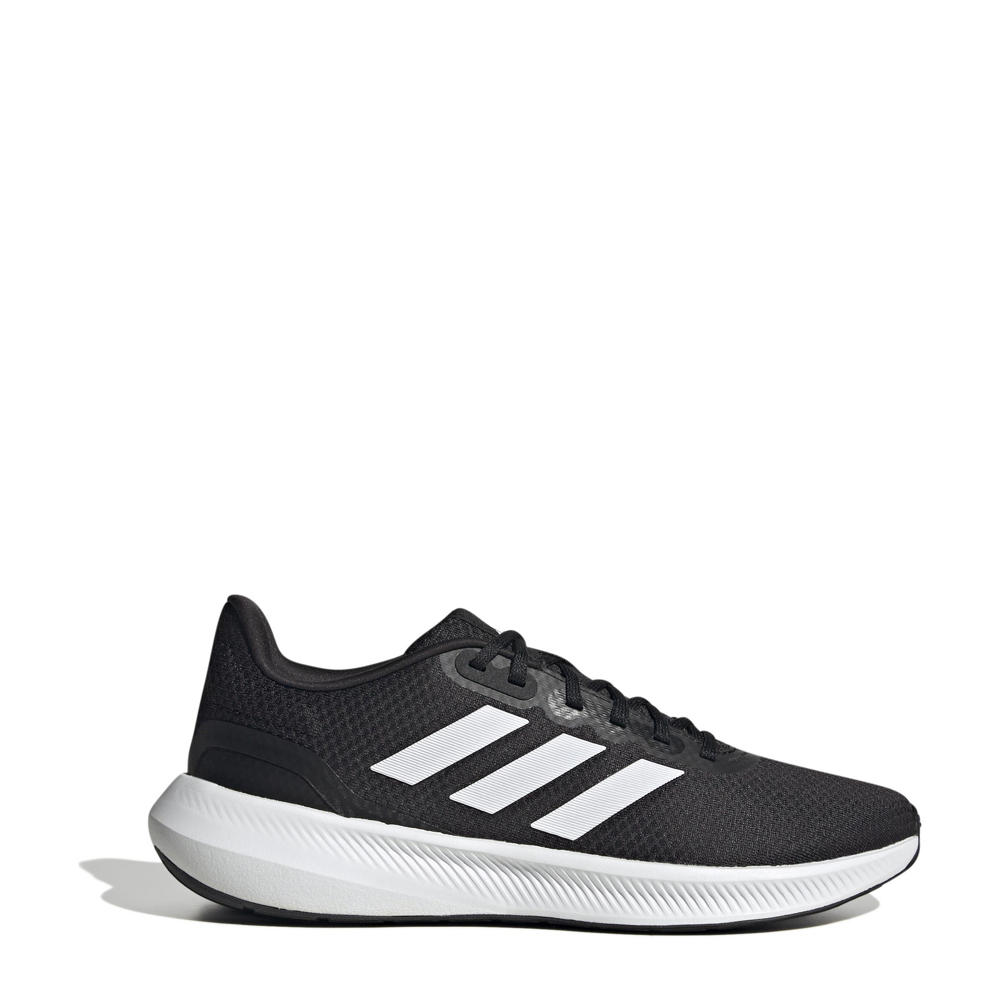 Zwart en witte heren adidas Performance Runfalcon 3.0 hardloopschoenen van mesh/voering: mesh/voetbed: eva met veters