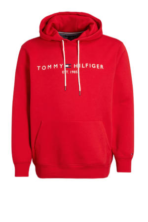 hoodie Plus Size met logo primary red