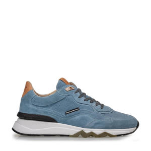 De Zager 02.24  suède sneakers blauw