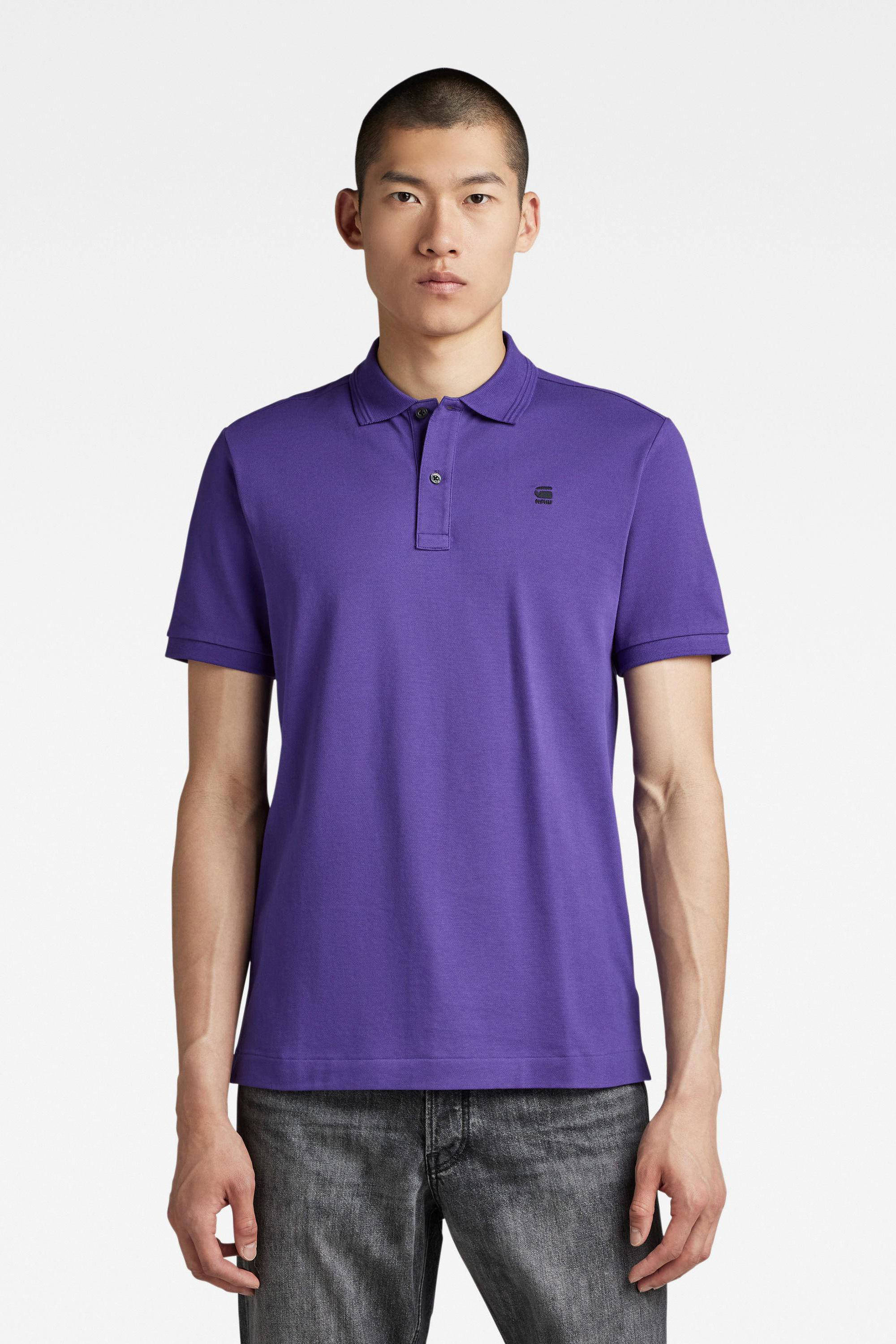 Paarse discount polo heren