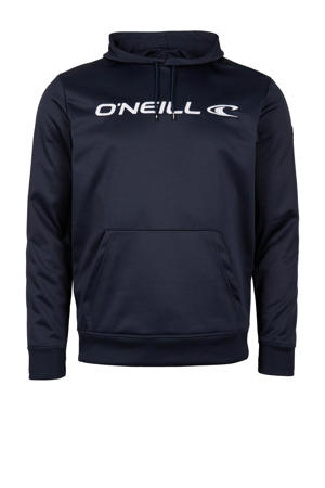 hoodie Rutile met logo donkerblauw