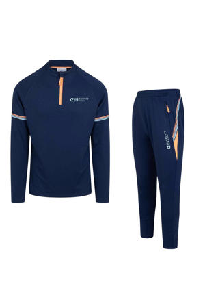 trainingspak Slide donkerblauw/oranje