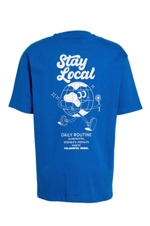 T-shirt Stay Local  van biologisch katoen blue