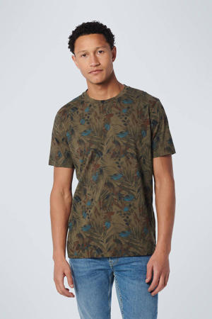 T-shirt met all over print army