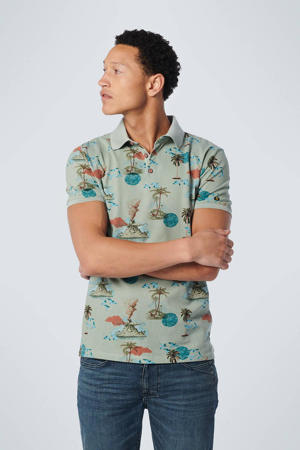 polo met all over print smoke green