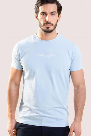 T-shirt Bari  met logo light blue