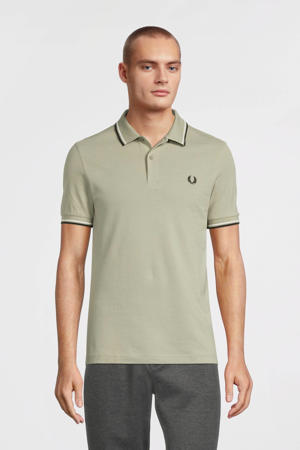 regular fit polo met contrastbies seagrass