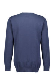 thumbnail: Donkerblauwe heren America Today pullover van biologisch katoen met lange mouwen en ronde hals