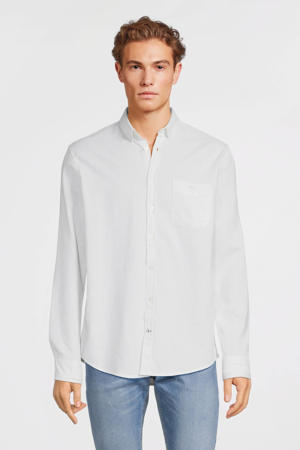 regular fit overhemd Johan met linnen off white