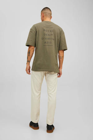T-shirt RDDCALVIN met backprint dusty olive