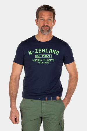regular fit T-shirt Caslani met logo key navy