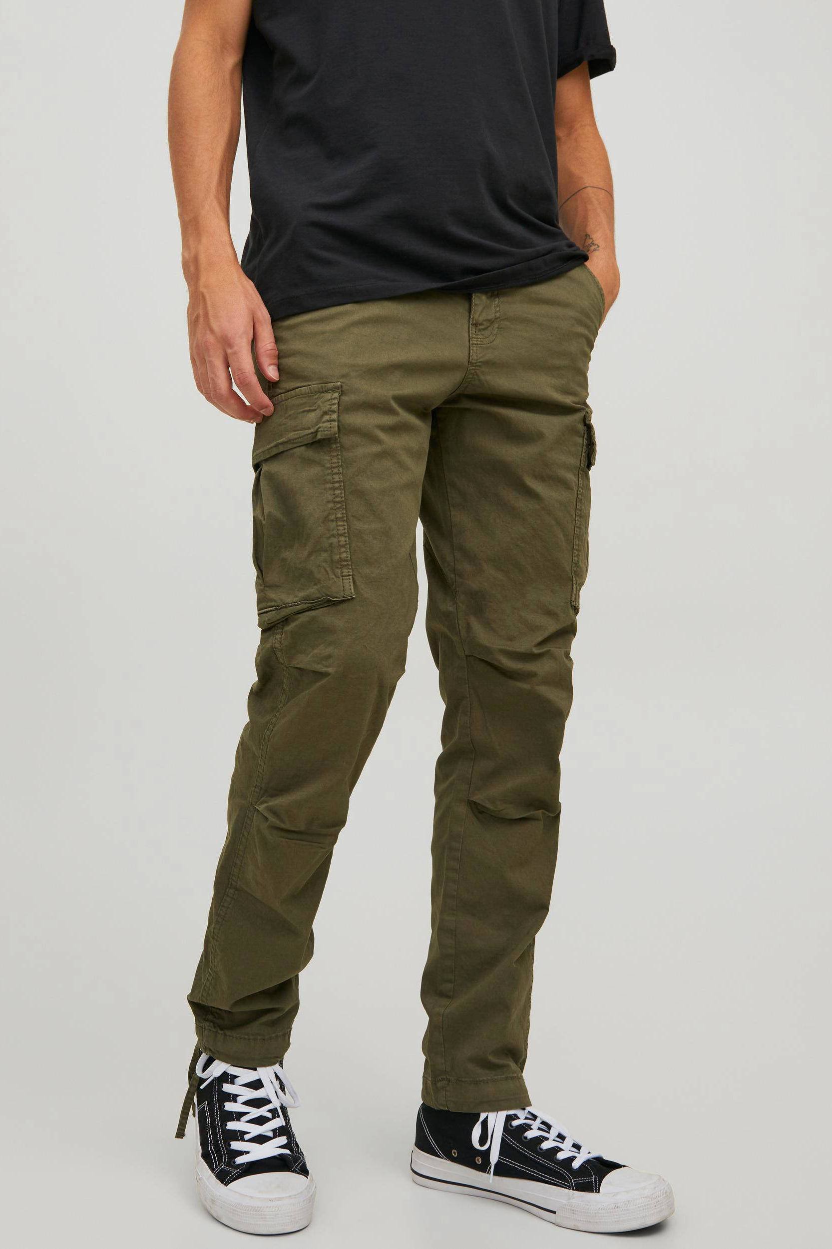 jack jones pants studio regular fit broek olive night olijfgroen 5715316829706