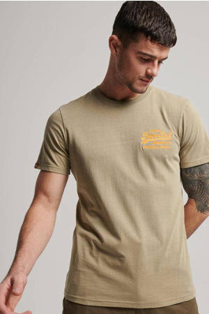 regular fit T-shirt met logo canyon sand brown